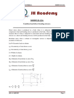 Module-22A: Combined and Direct Bending Stresses