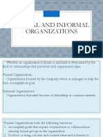 Formal and Informal Organizations