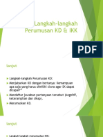 Langkah-Langkah Perumusan KD & IKK