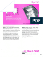 Spaulding Lighting Olympia Floodlight Spec Sheet 8-84