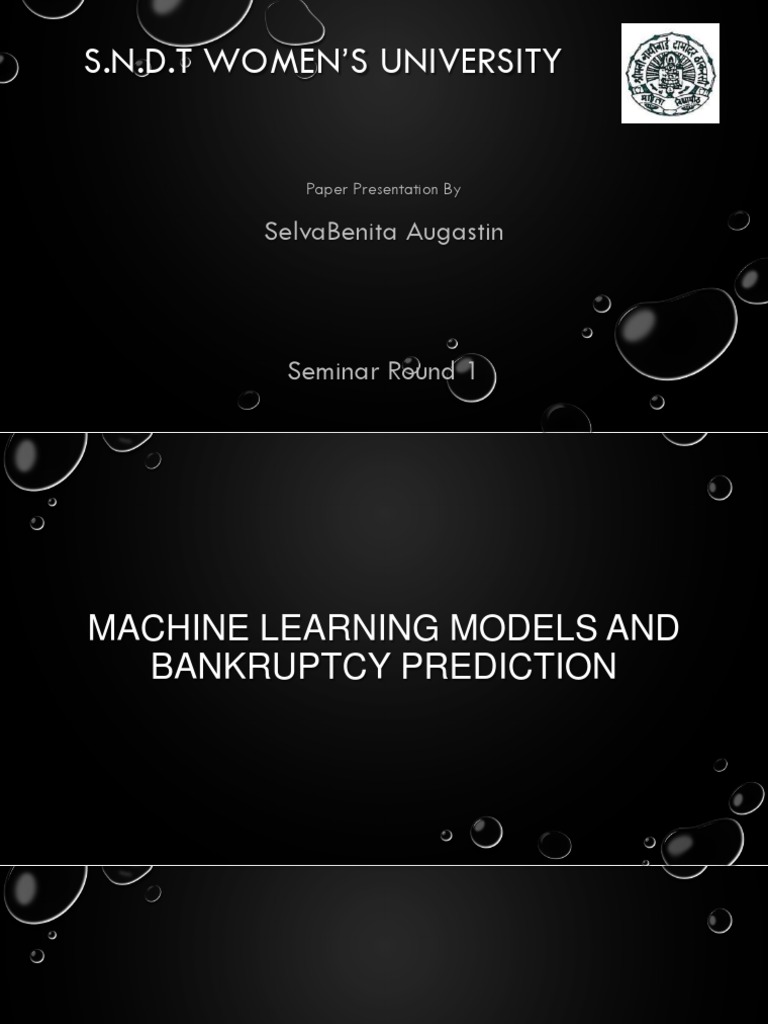 Machine Learning Seminar Presentation | PDF | Machine Learning | Bankruptcy
