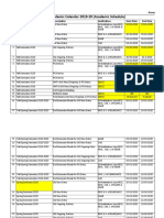 Academic Calander Fall 2019 - Summer 2020