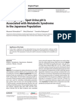 Fasting Single-Spot Urine PH Is Associated With Metabolic Syndrome in The Japanese Population