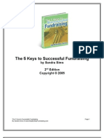 The 5 Keys To Successful Fundraising: by Sandra Sims 2 Edition