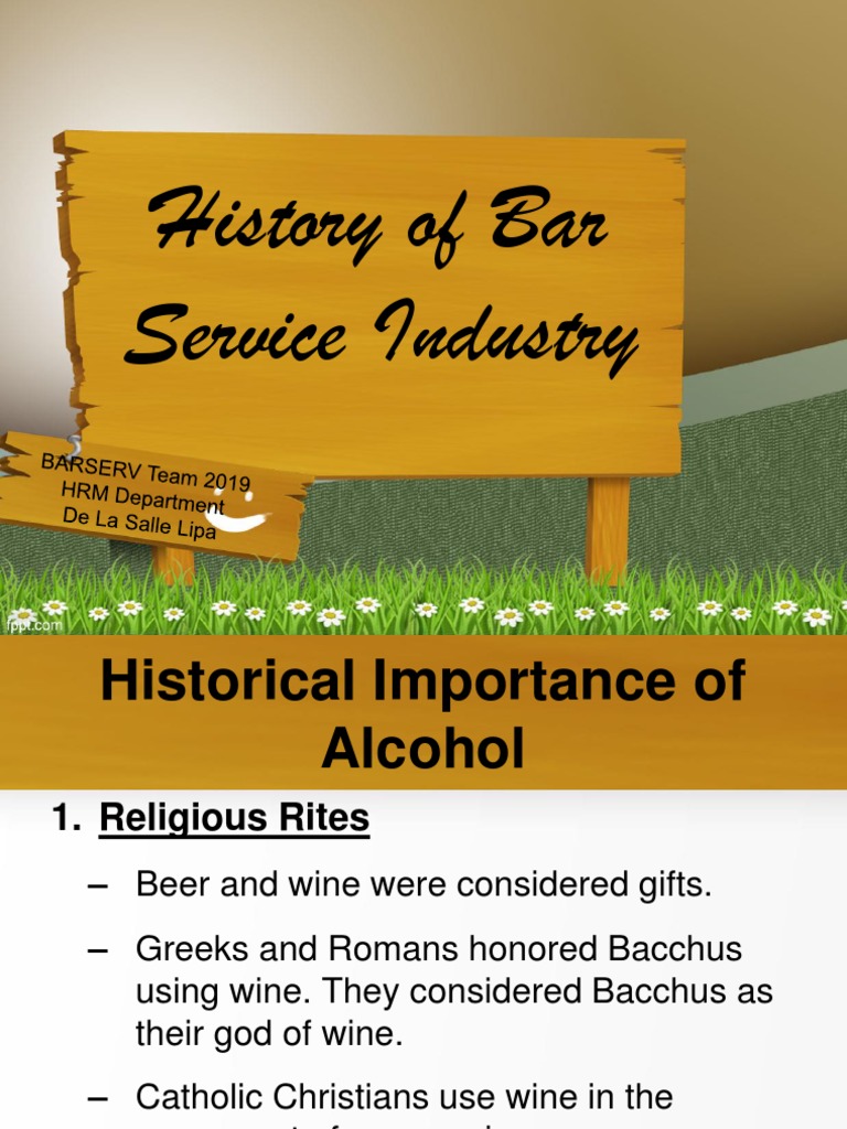 12019History of Bar Service Industry PDF Bar Pub