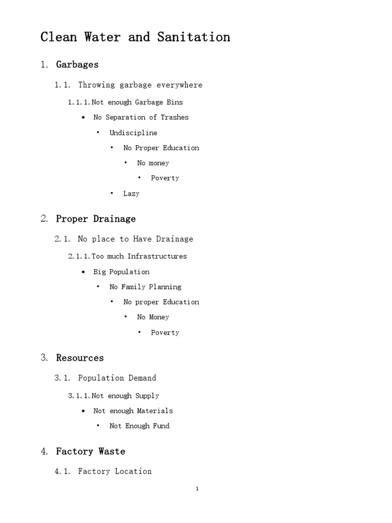 Clean Water and Sanitation Challenges | PDF | Social Science | Home ...