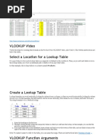 Vlookup Video Select A Location For A Lookup Table