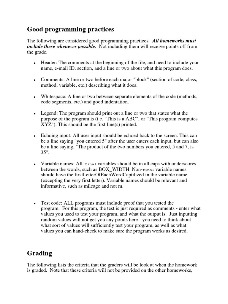 Good Programming Practices | Download Free PDF | Computer Programming ...