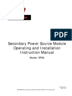 Secondary Power Source Module Operating and Installation Instruction Manual