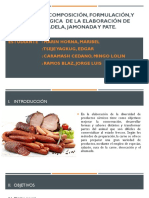 Definición y elaboración de mortadela, jamonada y pate