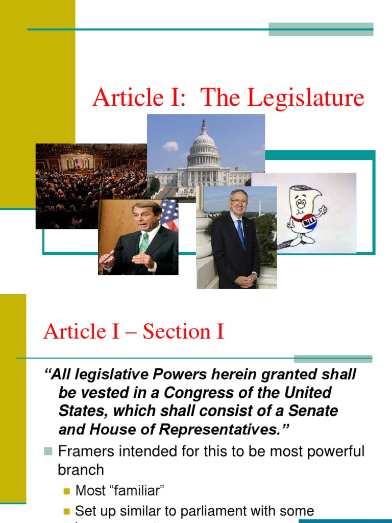 Article I.pptstudent Notes Notes | PDF | Necessary And Proper Clause ...