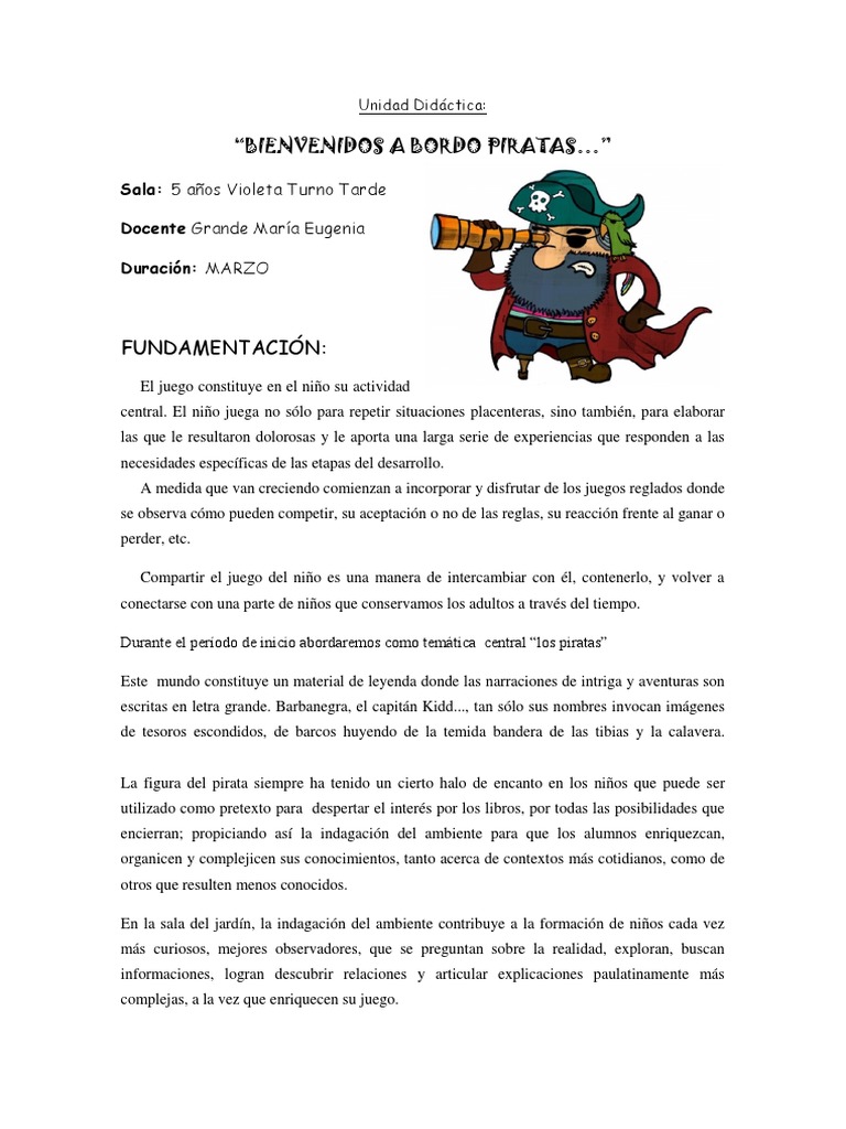 Bienvenidos Piratas | PDF | Piratería | Aprendizaje, image size:768x1024