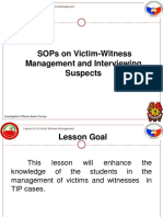 Sops On Victim-Witness Management and Interviewing Suspects