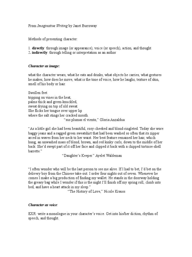 imaginative writing janet burroway free pdf