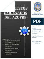 Compuestos Oxigenados Del Azufre - Informe 4