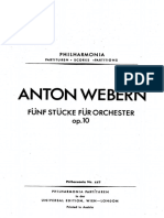 Webern Op. 10 - Fünf Stücke für Orchester