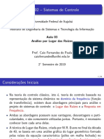 Análise do Lugar das Raízes para Sistemas de Segunda Ordem