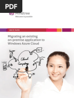 387 - Mindtree Whitepaper Migrating An Existing On Premise Application To Windows Azure Cloud PDF