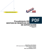 Procedimiento USO 303 OL Gestion de Reservas (Booking) de Exportación