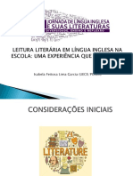 Leitura Literária em Língua Inglesa Na Escola: Uma Experiência Que Deu Certo!