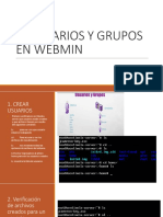 Creación de Usuarios y Grupos en Webmin