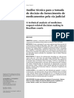 Análise Técnica para A Tomada de Decisão Do Fornecimento de Medicamentos Pela Via Judicial