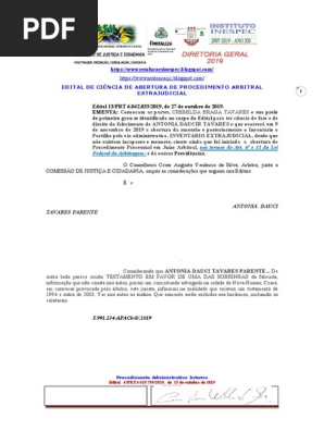 Edital 13.PRT 6.042.832.2019, de 27 de outubro de 2019