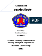 Morphology: Assignment