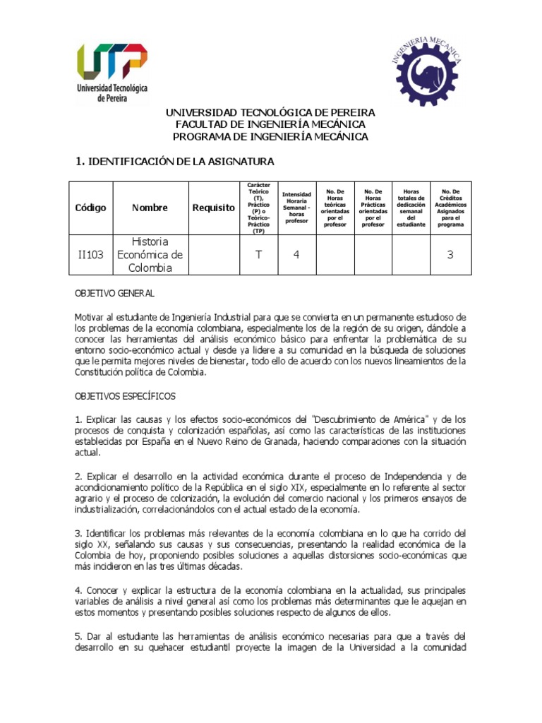 Historia Económica De Colombia Pdf Colombia Sistema Financiero