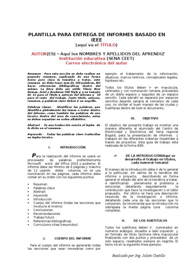 Formato IEEE PDF Sumario abstracto) Informática y tecnología de la información
