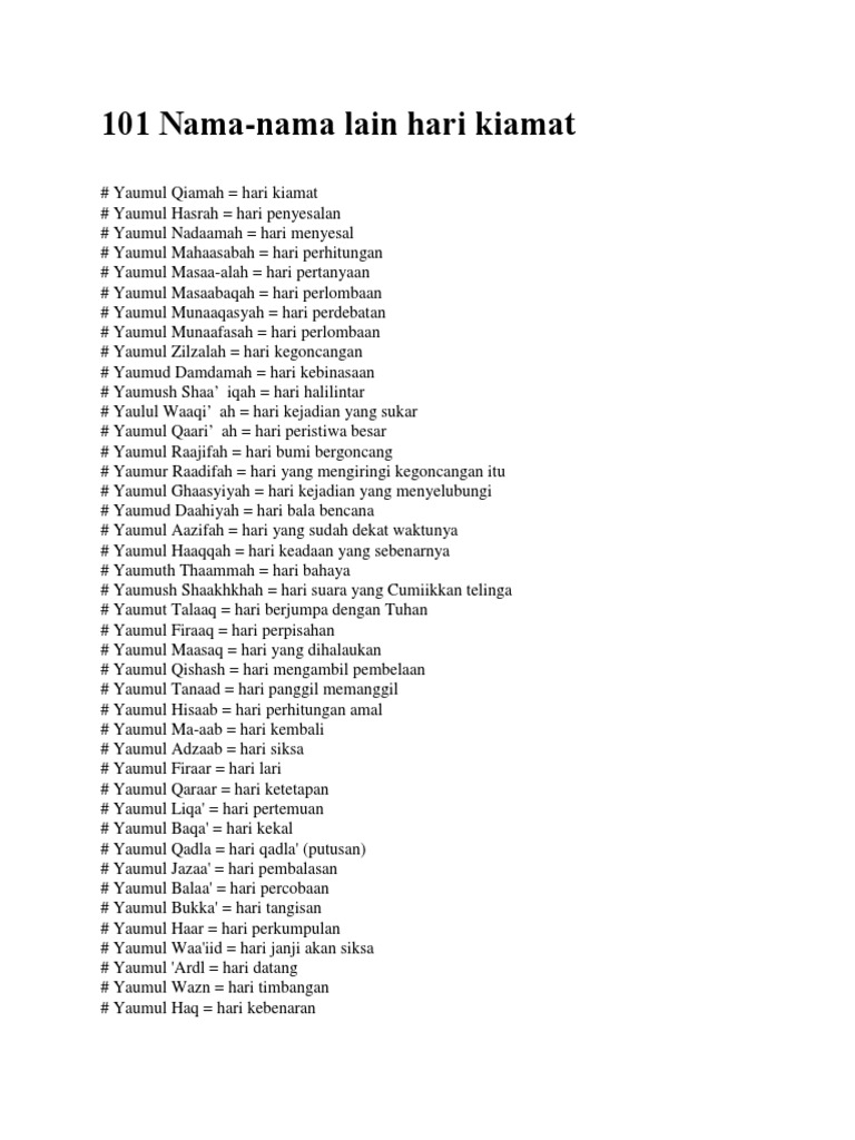 101 Nama Pdf