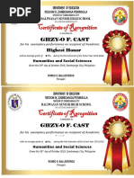 Certificate of Recognition 2019-2020