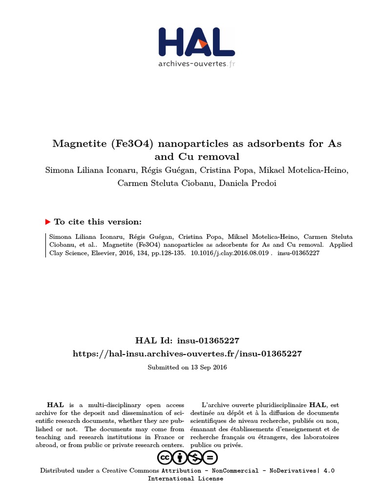 Clay8157 Revised Manuscript Regis 16 Adsorption Arsenic