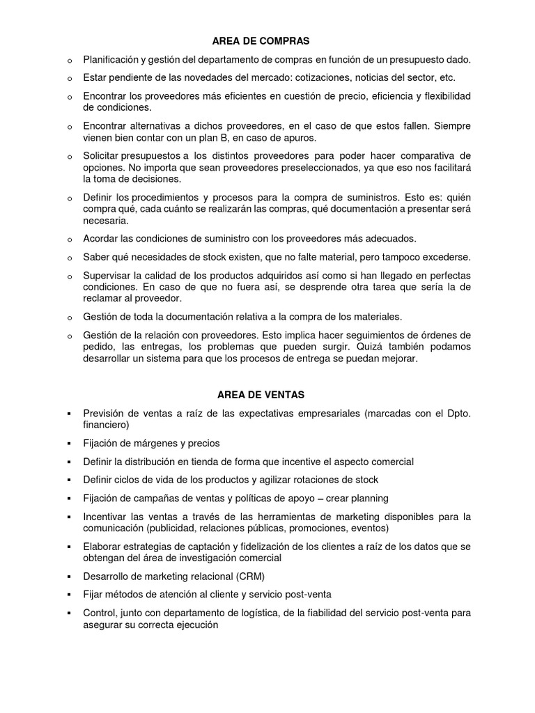 Area de Compras | PDF | Gestión de recursos humanos | Marketing