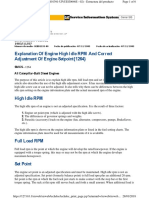 Explanation of Engine High Idle RPM and Correct Adjustment of Engine Setpoint (1264)