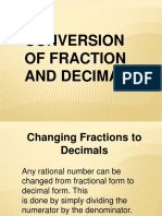 CONVERSION OF FRACTION AND DECIMAL