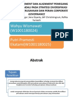 Efek Entrenchment Dan Alignment Pemegang Saham Pengendali Pada Strategi Diversifikasi Dan Kinerja Perusahaan Dan Peran Corporate Governance