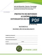 Segunda Prueba de Avance de Matematica 2019