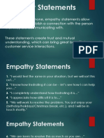 Empathy Statements