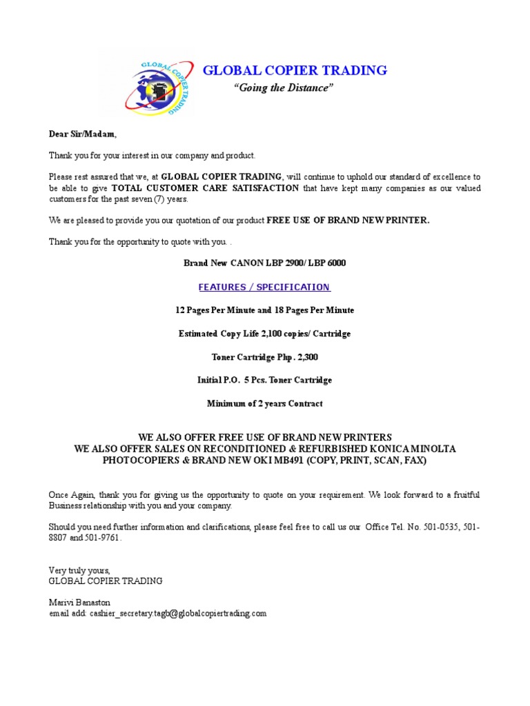 Global Copier Trading "Going The Distance" PDF