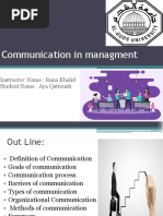 Communication in Managment Aya