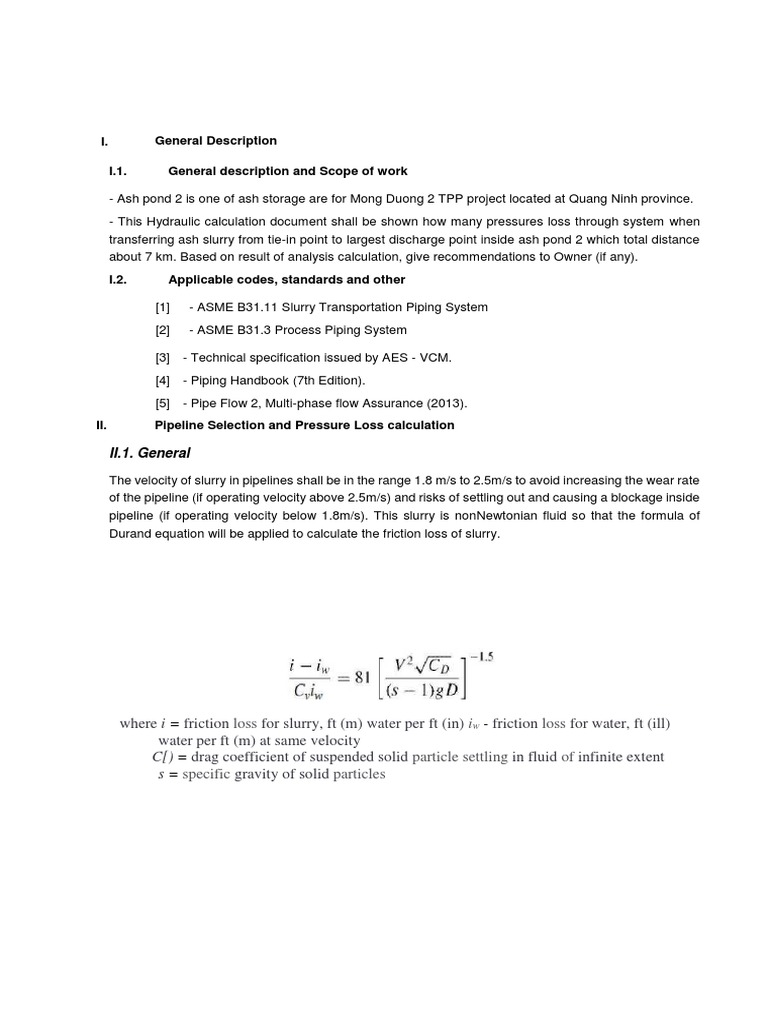 Hydraulic Ash Disposal PDF Pipe (Fluid Conveyance) Drag (Physics)