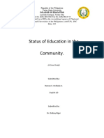 Status of Education in The Community