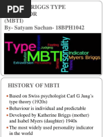 Myers Briggs type indicator presentation