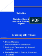 Statistics: Statistics, Data, & Statistical Thinking