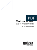 Matrox MXO2 Quick Installation Guide 3 3 Es