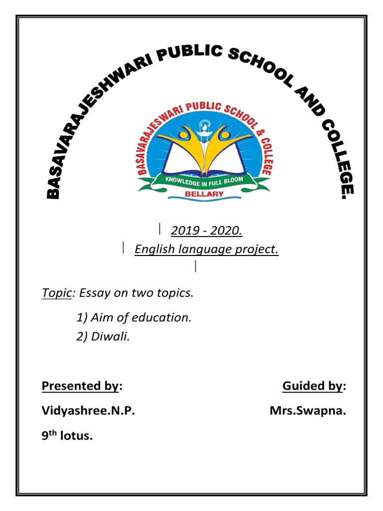 2019 - 2020. English Language Project | PDF | Language Arts & Discipline