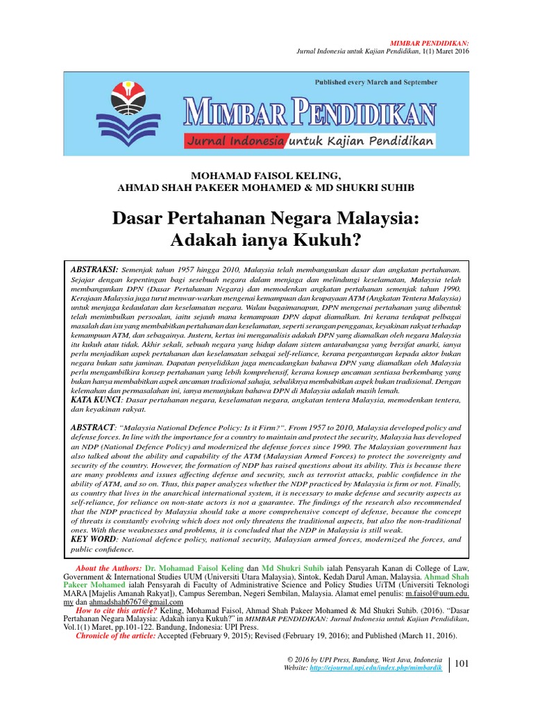 Dasar Pertahanan Malaysia Pdf