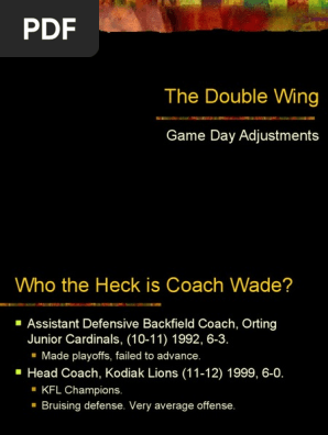 The Double Wing by Coach Wade