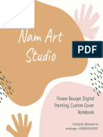 Nam Ar Stu: Flower Bouqet, Digital Painting, Custom Cover Notebook